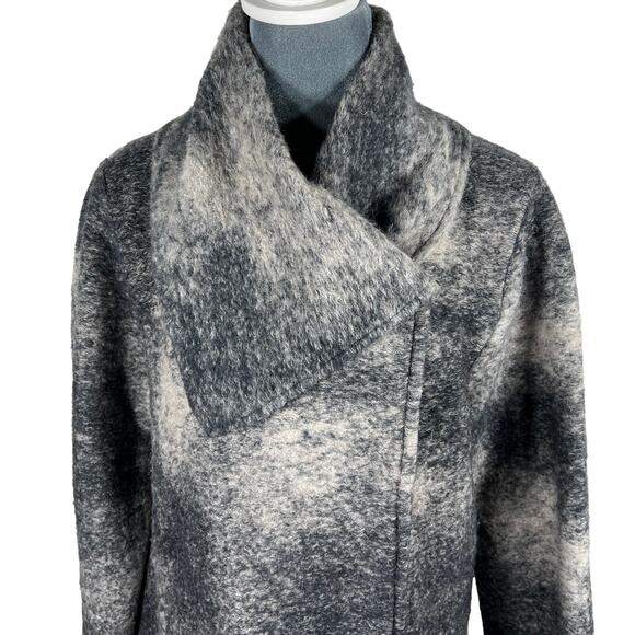 Nanette Lepore Wool Swing Coat Sz Large Gray Wool Mohair Blend Boho Lagenlook - Picture 4 of 13